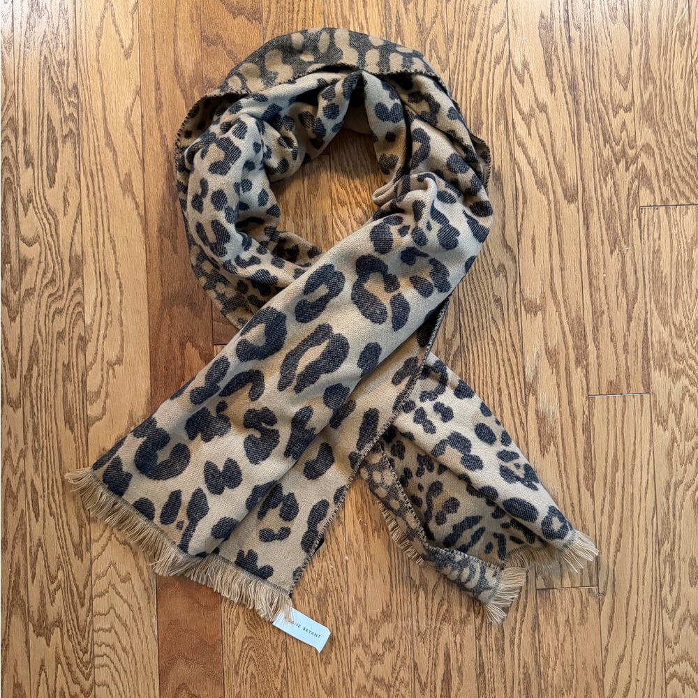 Lane Bryant Beige and Black Leopard Print Scarf